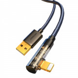 Joyroom Angled Lightning - Cablu USB Pentru &icirc;ncărcare Rapidă și Transfer De Date 2,4 A 1,2 M Negru (S-UL012A6)