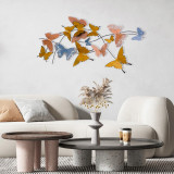 Decoratiune de perete, Butterflies, metal, lucrat manual, 105 x 57 cm, multicolor, Enzo