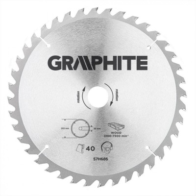 Disc pt circular, 255 x 30 mm, 40 dinti 57H686 foto