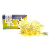 Instalatie Craciun eMazing, tip perdea, 2 m X 2 m, 240 LED-uri, prelungitor 1.5 m, 8 jocuri de lumini, interconectabil, fir transparent, interior/exte