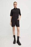 G-Star salopetă din bumbac culoarea negru, cu guler, D24577-D275