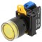 Comutator acţionat prin apăsare galben 22mm - 2 contacte normal deschise
