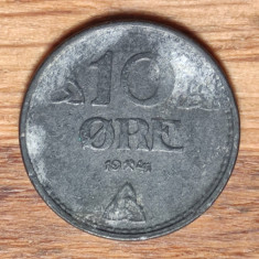 Norvegia ocupatie germana - moneda de colectie zinc - 10 ore 1941 - superba !