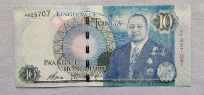 Tonga - 10 Pa&amp;#039;anga ND (2015) regele Topou VI foto