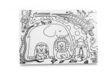 Plansa reutilizabila Funny Mat pentru colorat model Prieteni salbatici, 48x33.5 cm