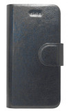Husa tip carte cu stand rotativa universala (Stick 3.5 inch) GreenGo neagra pentru telefoane cu ecran de 3.5 inch, Cu clapeta, Piele Ecologica