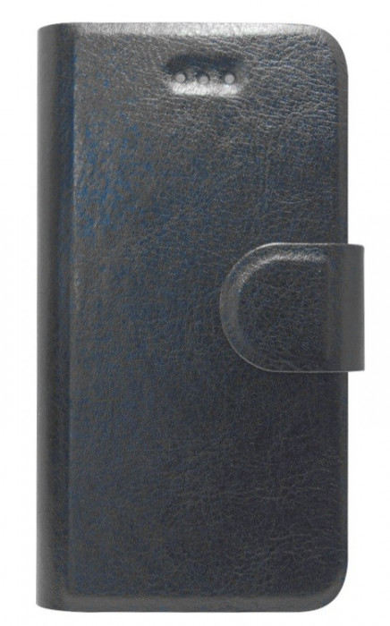Husa tip carte cu stand rotativa universala (Stick 3.5 inch) GreenGo neagra pentru telefoane cu ecran de 3.5 inch