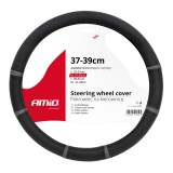 Husa volan auto AMiO marime M 37-39 cm, acoperire pentru volan SWC-06-M, montaj rapid, interior antiderapant, protectie impotriva uzurii