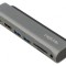 Stație de andocare aluminiu USB 3.2 cu mufă USB-C