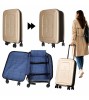 Valiza Pliabila cu Roti si Maner Telescopic, Sampanie 45 L