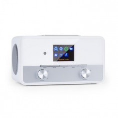 Auna Connect 150 SE, 2.1 radio prin internet, DAB/DAB +/ PLL-FM, BT, 2,8&amp;amp;quot; TFT display, alb foto