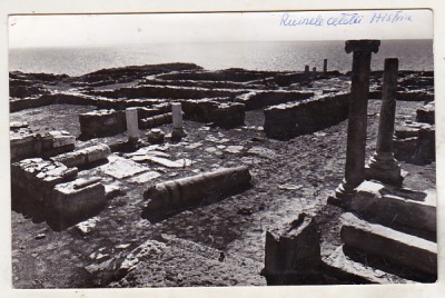 bnk cp Ruinele cetatii Histria - Vedere - uzata foto