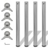 Set 4 Picioare Masa Reglabile Nichel Periat 710-720mm, Birou, Bar, Banc Lucru, Inlocuire