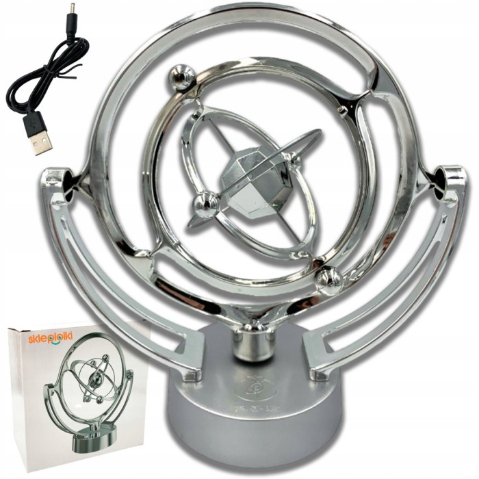 Perpetuum Mobile Pendul 3D cu magneți și bile mobile, obiect decorativ pentru biroul tău