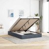 VidaXL Cadru de pat otoman fără saltea Gri &icirc;nchis 140x200 cm catifea 3310968