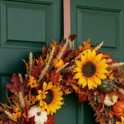 Suport pentru coronita / decoratiune de usa &amp;ndash; metal, maro mat, 30 cm Best CarHome foto