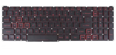 Tastatura Laptop, Acer, Nitro 5 AN515-58, N22C1, conector ingust, iluminata, rosie, layout US foto