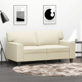 VidaXL Canapea cu 2 locuri, crem, 120 cm, piele ecologică 359413