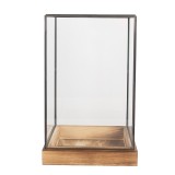 Cumpara ieftin Mini sera lemn metal gri 19x19x30 cm