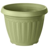Ghiveci din plastic Critex Infinity, interior / exterior, rotund, verde, 20.5 x 16 cm