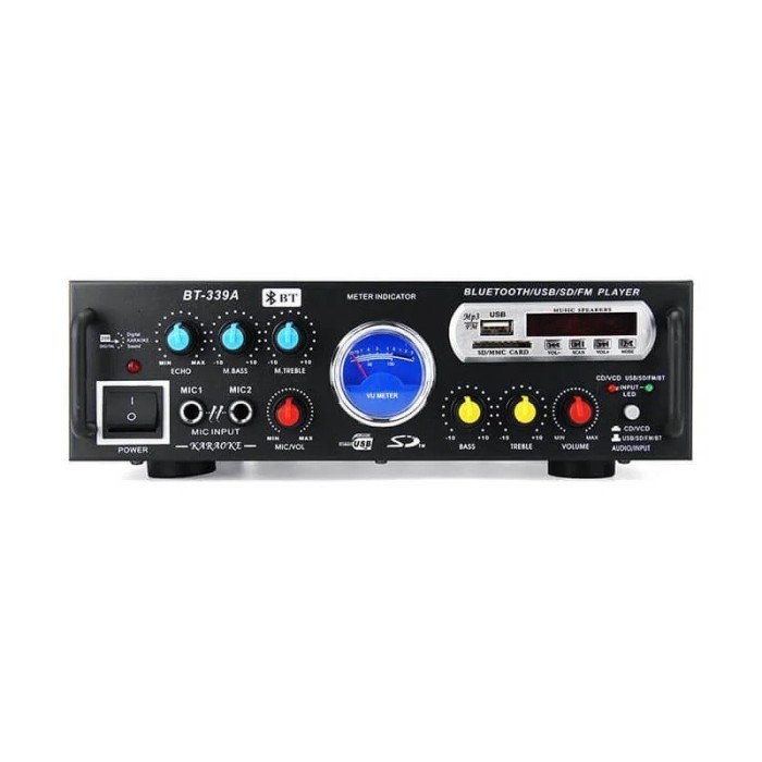 Amplificator audio cu Bluetooth BT-339A de tip statie 2x30W ideal pentru Karaoke