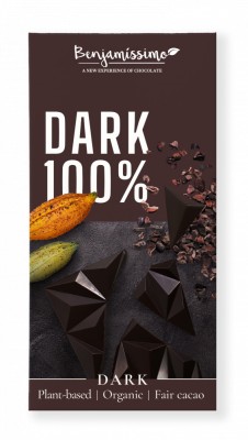 Ciocolata neagra 100%, bio, 60g, Benjamissimo foto