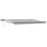 vidaXL Marchiză retractabilă manuală cu led-uri 5 x 3 m 3419500