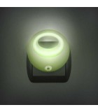 Lampa de veghe cu LED si senzor de lumina verde diametru 8 cm 1 LED, Phenom