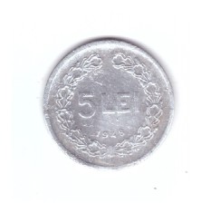 Moneda 5 lei 1948, stare relativ buna, curata,cu urme de tragere de la matrita