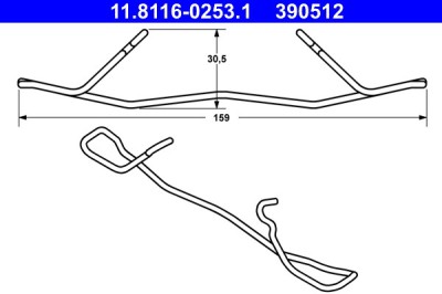 ATE 11.8116-0253.1 Arc, etrier frana foto