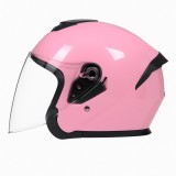 Casca moto/scuter unisex, cu vizor, marime universala 56-62cm, roz, FIXATO