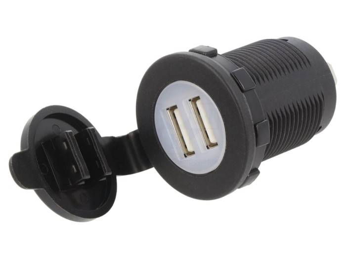 Alimentator USB dublu 12-24V 5V 2.4A