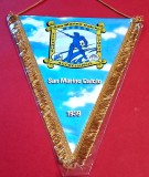 Fanion (protocol-oficial) fotbal - SAN MARINO CALCIO - folie de protectie si dimensiuni mari 38X29 cm