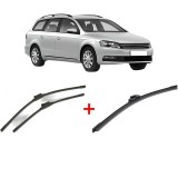 Cumpara ieftin Set 3 stergatoare Volkswagen PASSAT B7 Variant (365) din 2010 - 2015, pentru parbriz si luneta fata si spate auto, Bosch Aerotwin, din cauciuc silicon