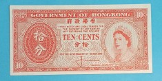 Hong Kong 10 Cents 1961 &#039;Elisabeta II&#039; UNC p#327
