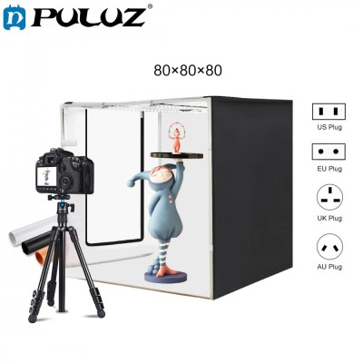 Lightbox portabil 80cm cub foto cu led incorporat pt fotografie de produs PULUZ foto