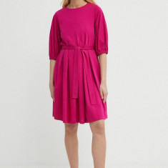 Weekend Max Mara rochie din bumbac culoarea roz, mini, evazați, 2415621072600 2415620000000