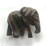 Baby elefant elefantel sculptura handmade de buzunar din lemn abanos