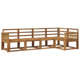 vidaXL Set de canapele de exterior 5 pcs natural Lemn Solid de Acacia 3385215