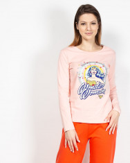 Bluza de pijama din bumbac cu imprimeu 22MUR03018 foto