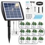 Cumpara ieftin Sistem Irigare cu Panou Solar, 6 Moduri Udare, Programator Picurare, Rezistent IP67, 15 Ghivece, 2200mAh, Furtun 15m, Accesorii Incluse