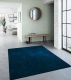 Cumpara ieftin Covor Premium Belgian Model 71301-090, Marime 140 x 200 cm, Albastru, Inaltime Fir 20 mm, Antialergic, Microfibra, Living, Dormitor, Sufragerie, Birou