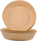 Set 50 hartii de copt pentru friteuza cu aer Toyviddy, natur, 20 x 4,5 cm