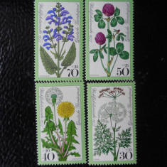 Serie timbre flora flori plante Germania nestampilate timbre filatelice postale