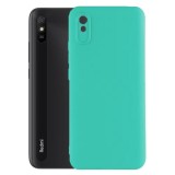 Husa Silicon Silk Touch compatibila cu Xiaomi Redmi 9A, interior catifea, Turcoaz