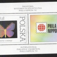 Poland 1991 Butterflies perf. sheet with hologram effect MNH DC.010