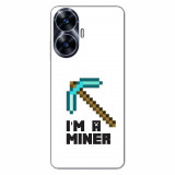 Husa compatibila cu Realme C55 Silicon Gel Tpu Model Minecraft Miner