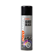 Spray Vopsea Promatic Gloss Black, Negru Lucios, 500 ml