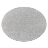Covor BUENOS cerc 7005 shaggy uni, o singură culoare argint, cerc 100 cm