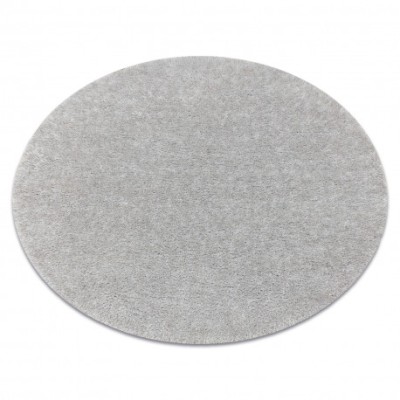Covor BUENOS cerc 7005 shaggy uni, o singură culoare argint, cerc 150 cm foto